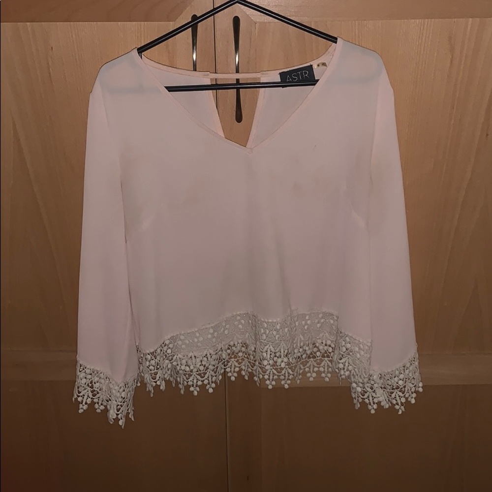 Peach/ pink tone blouse